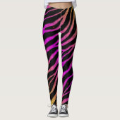 Ripped SpaceTime Stripes - Geel/Roze Leggings (Voorkant)