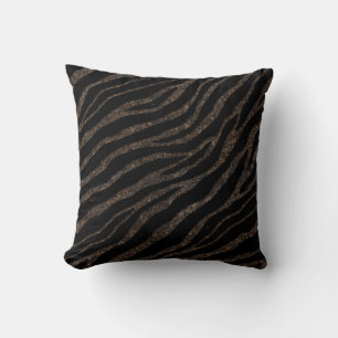 Ripped SpaceTime Stripes - Glitter Brown Kussen