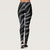 Ripped SpaceTime Stripes - Glitter Silver Leggings (Achterkant)