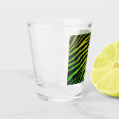 Ripped SpaceTime Stripes - groen/geel Shot Glas (Links)