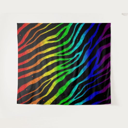 Ripped SpaceTime Stripes - Light Spectrum Wandkleed (Voorkant (horizontaal))