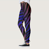Ripped SpaceTime Stripes - Oranje/blauw Leggings (Links)