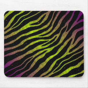 Ripped SpaceTime Stripes - Paars/Limoen Muismat