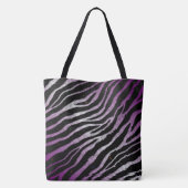 Ripped SpaceTime Stripes - Paars/wit Tote Bag (Achterkant)
