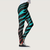 Ripped SpaceTime Stripes - Rood/Cyaan Leggings (Rechts)