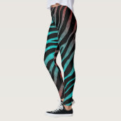 Ripped SpaceTime Stripes - Rood/Cyaan Leggings (Links)