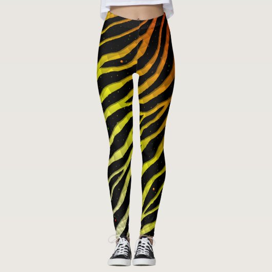 Ripped SpaceTime Stripes - WYR-warmte Leggings (Voorkant)