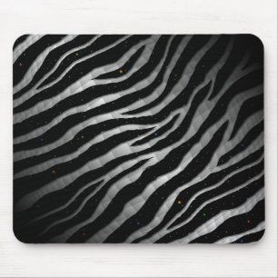 Ripped SpaceTime Stripes - zwart/wit Muismat