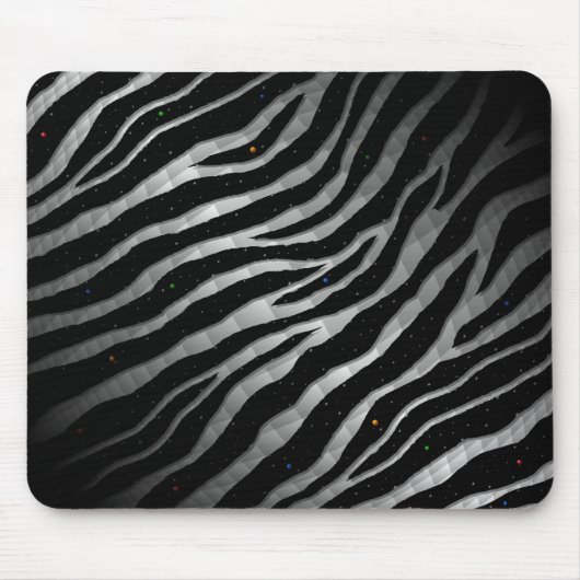 Ripped SpaceTime Stripes - zwart/wit Muismat (Voorkant)