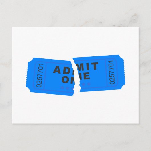 Ripped Ticket Briefkaart (Voorkant)