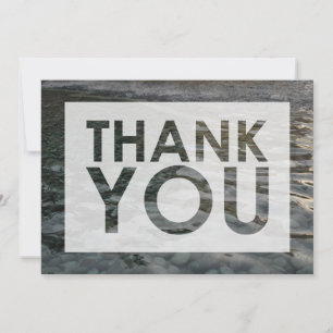 Ripped Water Smooth Stones Foto met Cutout Bedankkaart