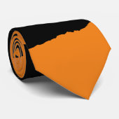 Ripped Wave Halloween ed zwart sinaasappel Stropdas (Opgerold)