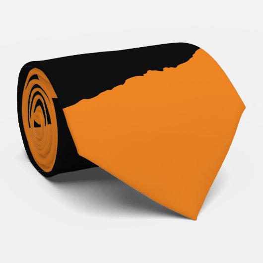 Ripped Wave Halloween ed zwart sinaasappel Stropdas (Opgerold)