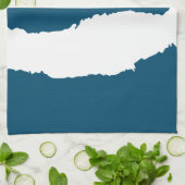 Ripped Wave Ocean blue Theedoek (Gevouwen)