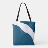 Ripped Wave Ocean blue Tote Bag (Achterkant)