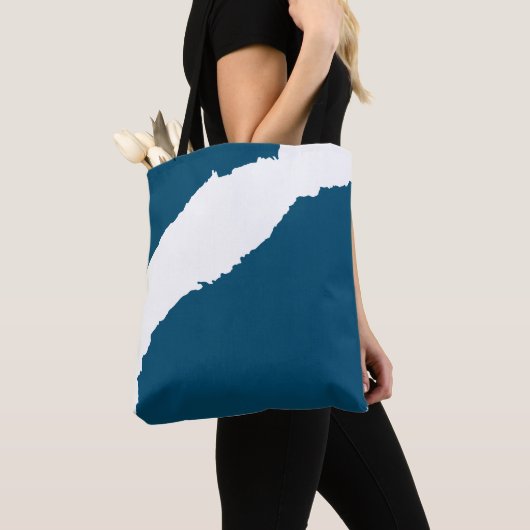 Ripped Wave Ocean blue Tote Bag (Dichtbij)