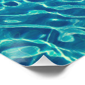 Rippels en golfpatronen op kristalhelder water poster (Hoek)