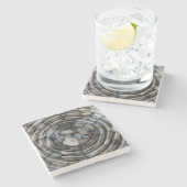 Rippels en keibelen stenen onderzetter (Zijkant)