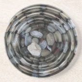 Rippels en keibelen zandsteen onderzetter (Voorkant)