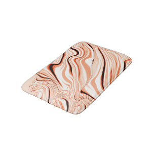 Rippels in de schoppen van beige, gebogen bruine c badmat