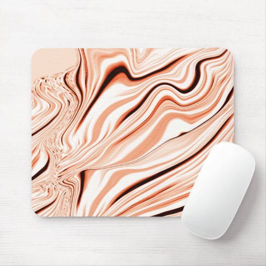 Rippels in de schoppen van beige, gebogen bruine c muismat (Met muis)