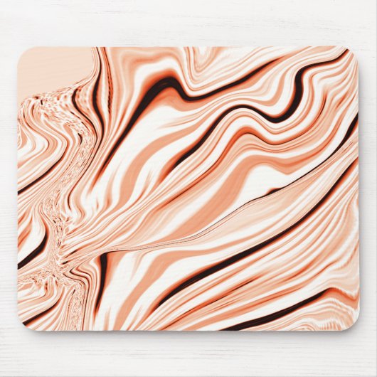 Rippels in de schoppen van beige, gebogen bruine c muismat (Voorkant)