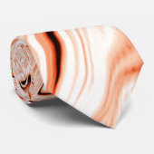 Rippels in de schoppen van beige, gebogen bruine c stropdas (Opgerold)