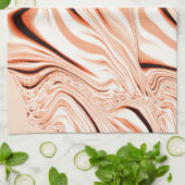 Rippels in de schoppen van beige, gebogen bruine c theedoek (Gevouwen)