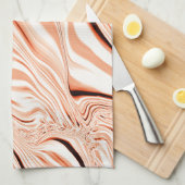 Rippels in de schoppen van beige, gebogen bruine c theedoek (Quarter Fold)