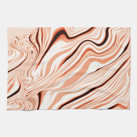 Rippels in de schoppen van beige, gebogen bruine c theedoek (Horizontaal)