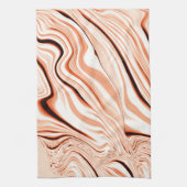 Rippels in de schoppen van beige, gebogen bruine c theedoek (Verticaal)