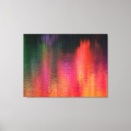 Rippels op Fire Canvas Triptych Afdruk