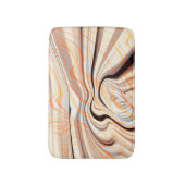 Rippels op parelroombeige, bruine en bleek sinaasa badmat (Voorkant Verticaal)