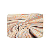 Rippels op parelroombeige, bruine en bleek sinaasa badmat (Voorkant)