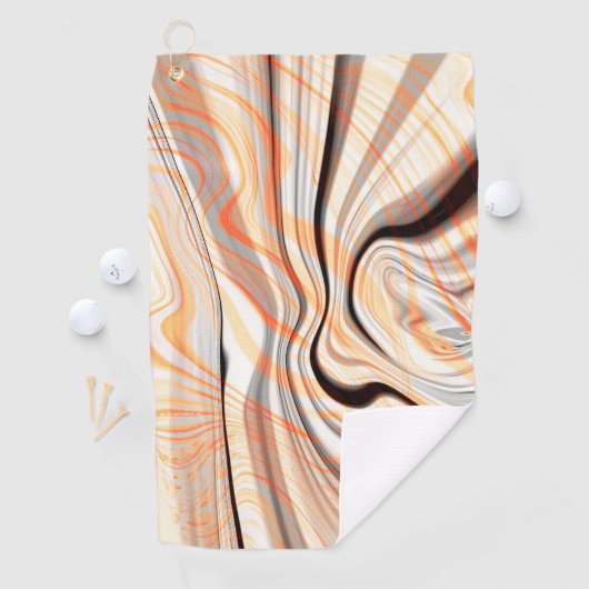 Rippels op parelroombeige, bruine en bleek sinaasa golfhanddoek (Insitu)