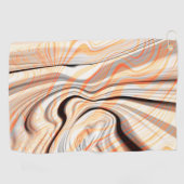 Rippels op parelroombeige, bruine en bleek sinaasa golfhanddoek (Horizontaal)