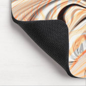 Rippels op parelroombeige, bruine en bleek sinaasa muismat (Hoek)