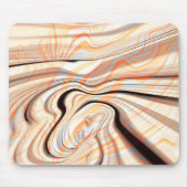 Rippels op parelroombeige, bruine en bleek sinaasa muismat (Voorkant)