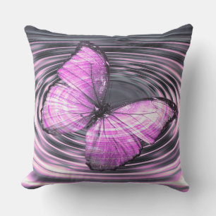 Rippels voor hot-roze Butterfly Kussen