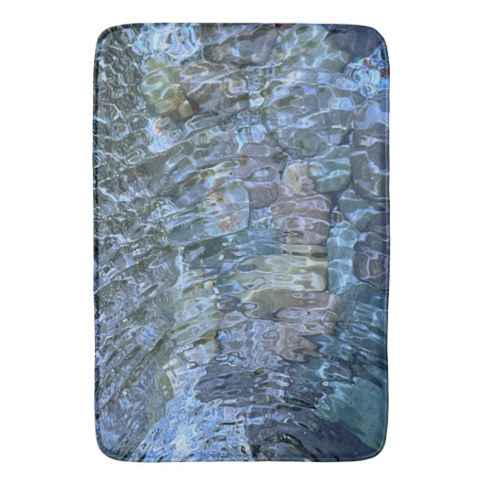 Rippelwater, brook, stoom, Stenen onder water Badmat (Voorkant Verticaal)