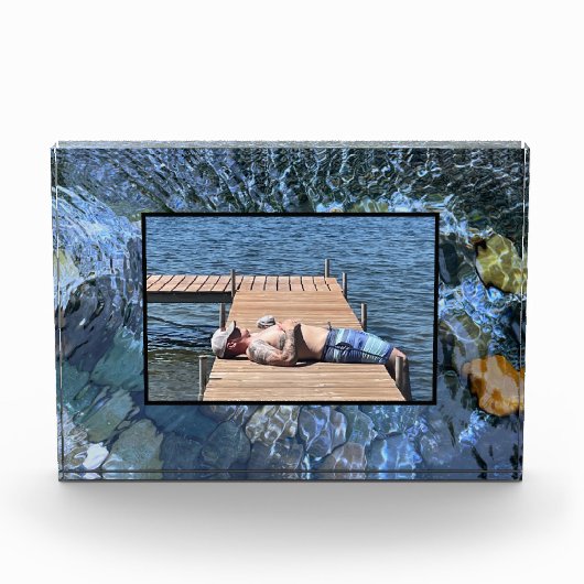 Rippelwater, brook, stoom, Stenen onder water Fotoblokken (Voorkant)