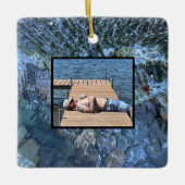 Rippelwater, brook, stoom, Stenen onder water Keramisch Ornament (Voorkant)