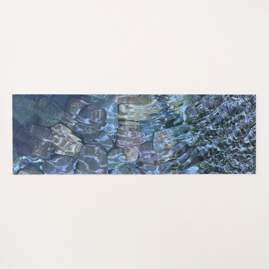Rippelwater, brook, stoom, Stenen onder water Yogamat (Achterkant (horizontaal))