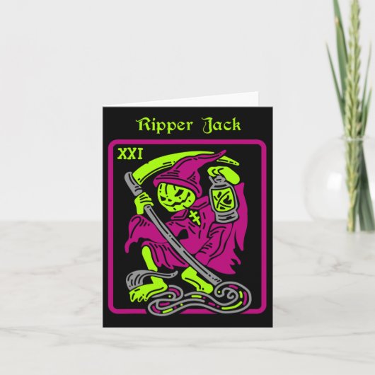 Ripper Jack Tarot Kaart Halloween Occult Decor Man (Voorkant)