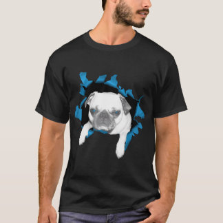 Ripper Pug zwart en wit T-shirt