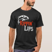 Rippin Lips Fishing Fisherman Angler Bass Walleye T-shirt (Voorkant)