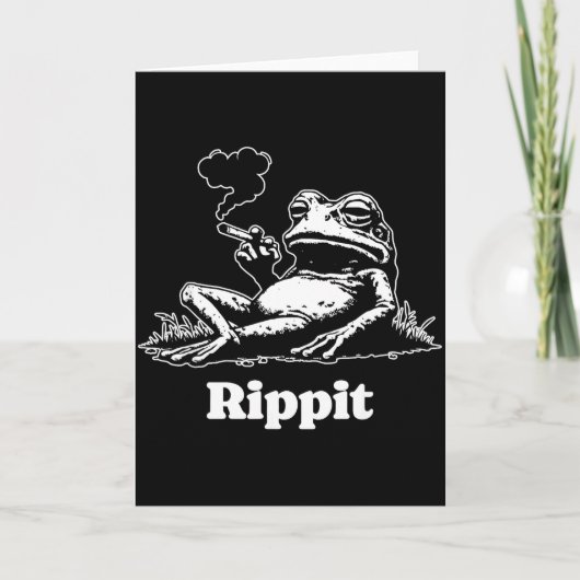 Rippit Frog Stoner Wiet Roker Grappig  Kaart (Voorkant)