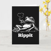 Rippit Frog Stoner Wiet Roker Grappig  Kaart (Gele Bloem)