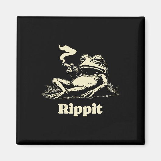 Rippit Frog Stoner Wiet Roker Grappig Magneet (Voorkant)