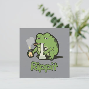 Rippit Grappige Kikker Stoner Cadeau, Stoner Meisj Kaart
